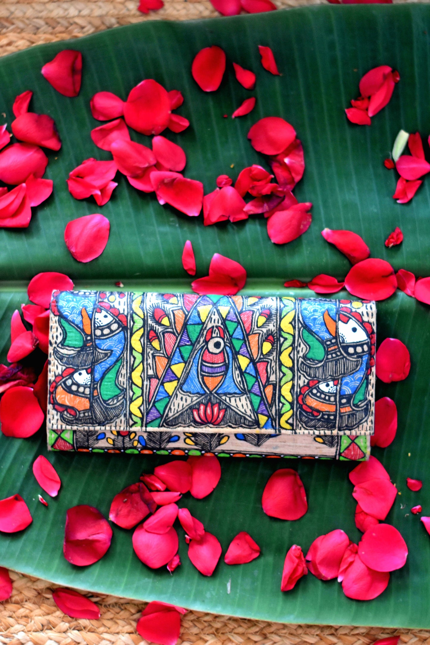 Peacock Madhubani Clutch
