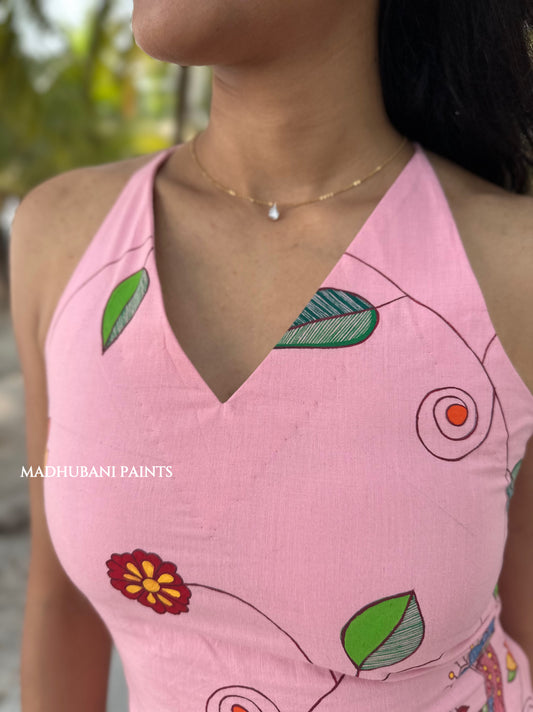 Mithila In Lakshadweep Hand-Painted Madhubani Top