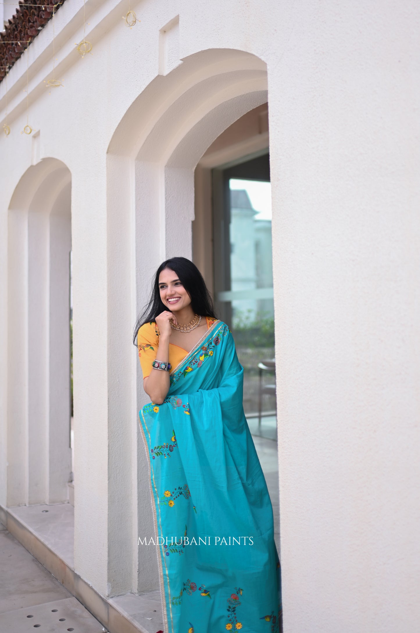 NEELA AASMAN SAREE BLOUSE SET