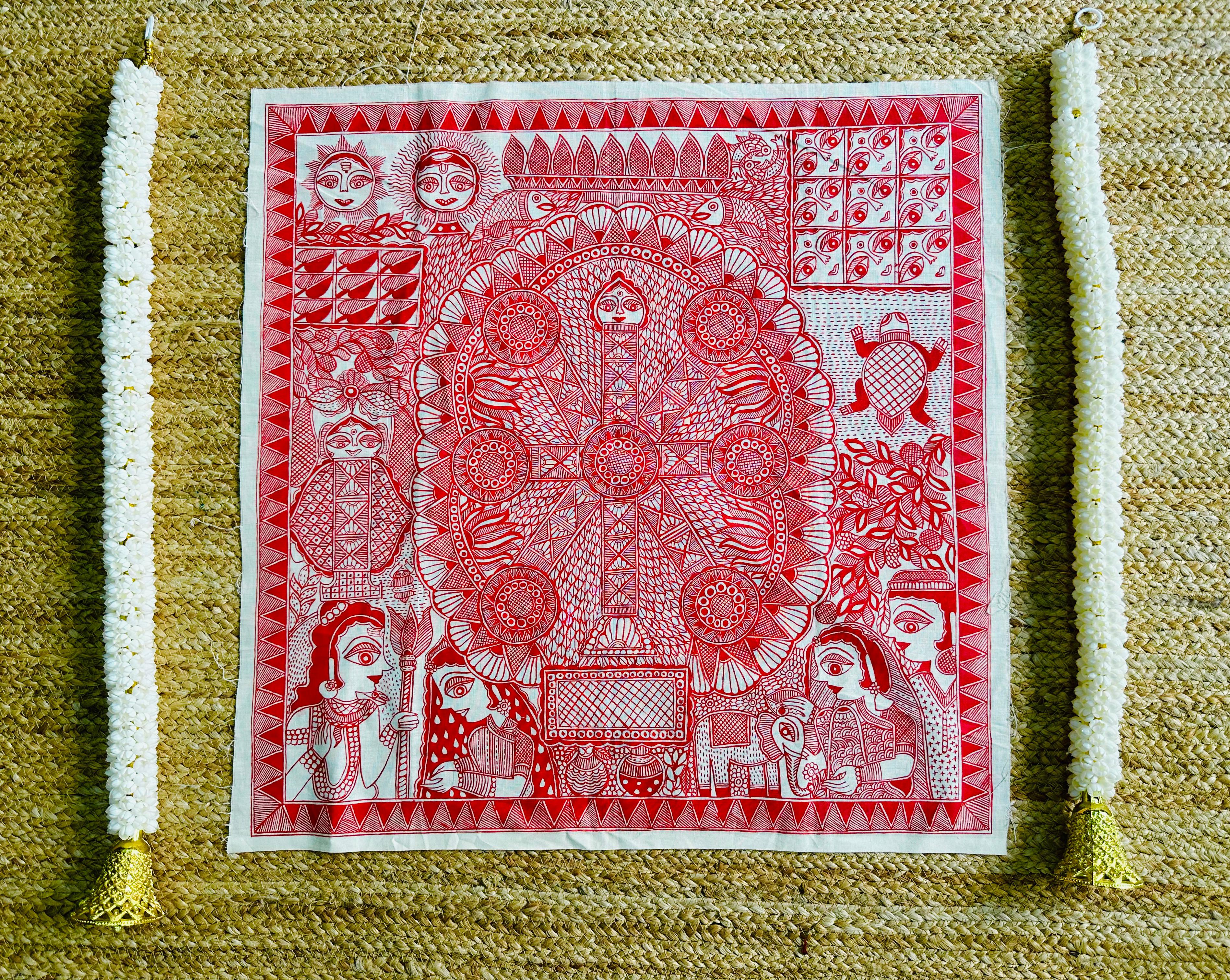 KOHBAR Wall Hanging 13 – MADHUBANI PAINTS BY ASHA JHA