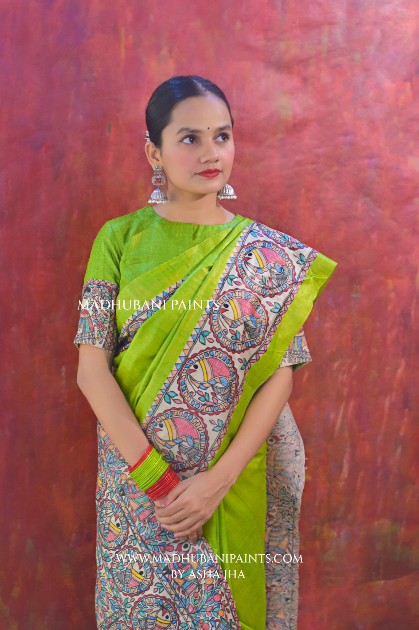 HARIYALI DOLI KA HAAR Tussar Silk Saree Blouse Set