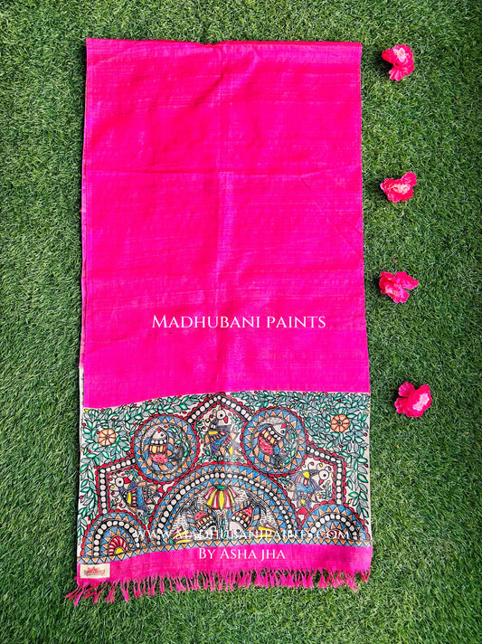 Surmai Mayur Tussar Silk Stole