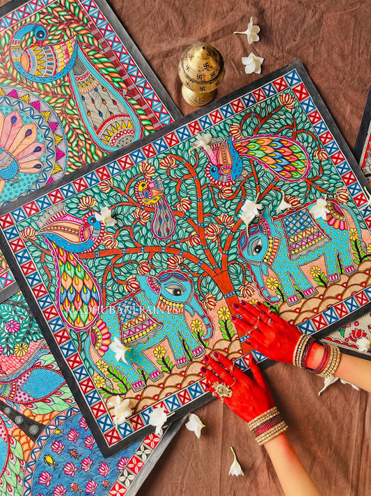 The Mithila Elephant Wall Hanging