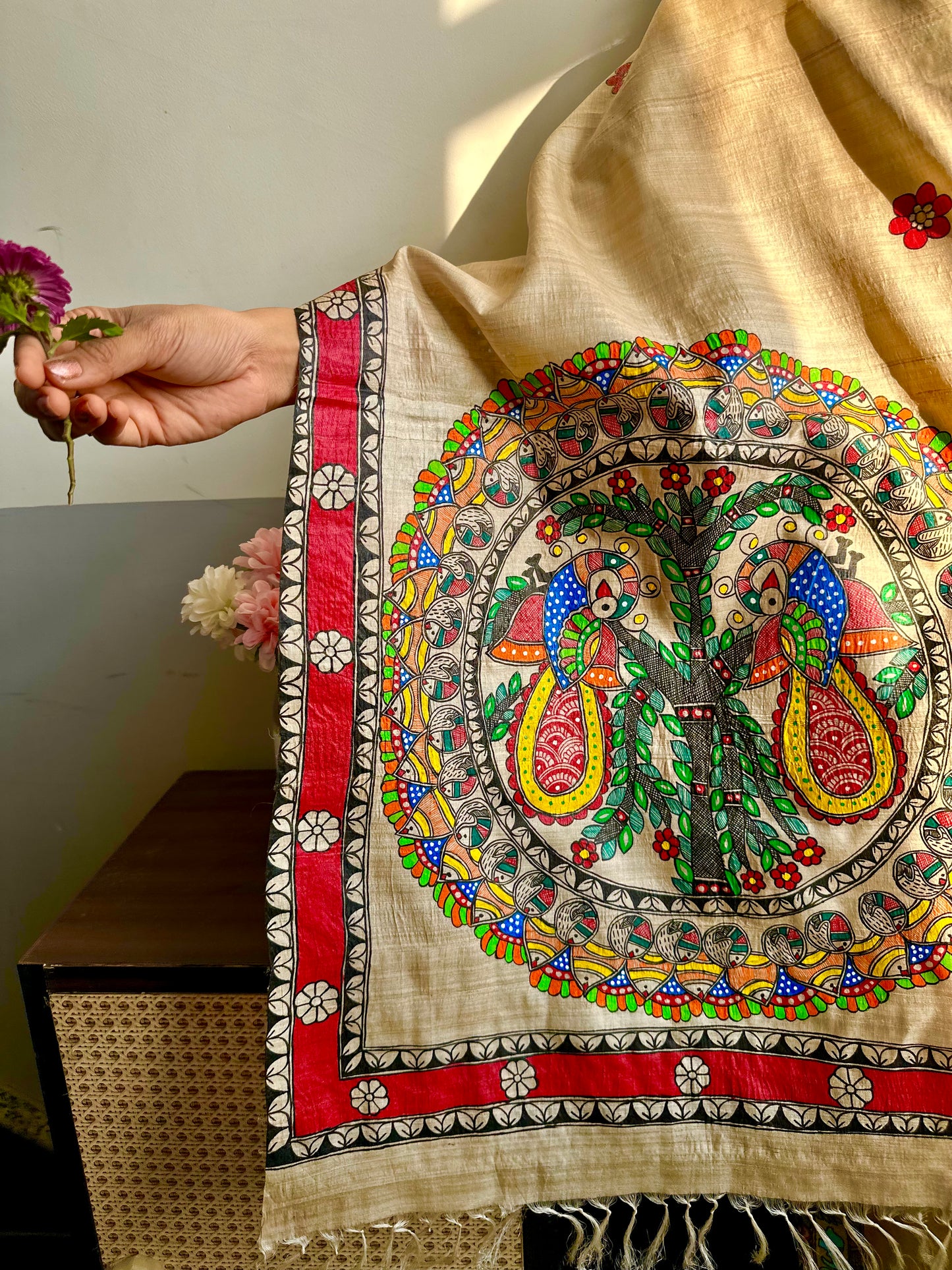 Mayur Tussar Silk Stole