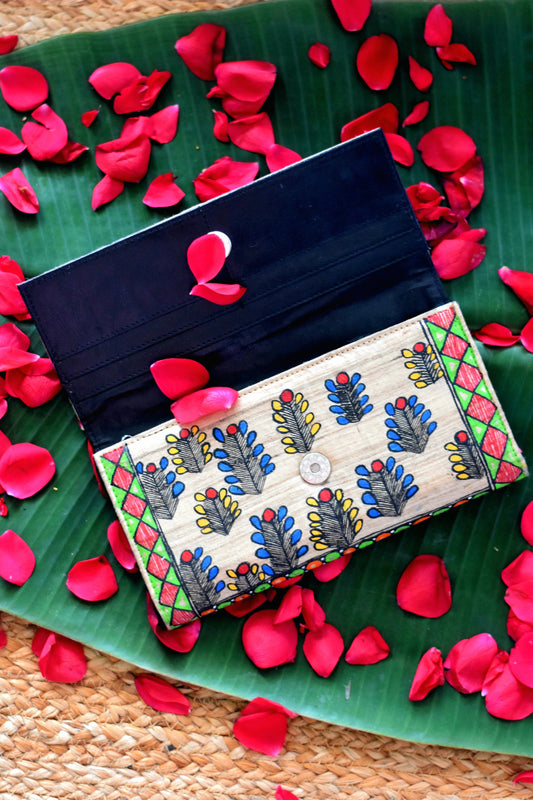 Peacock Madhubani Clutch