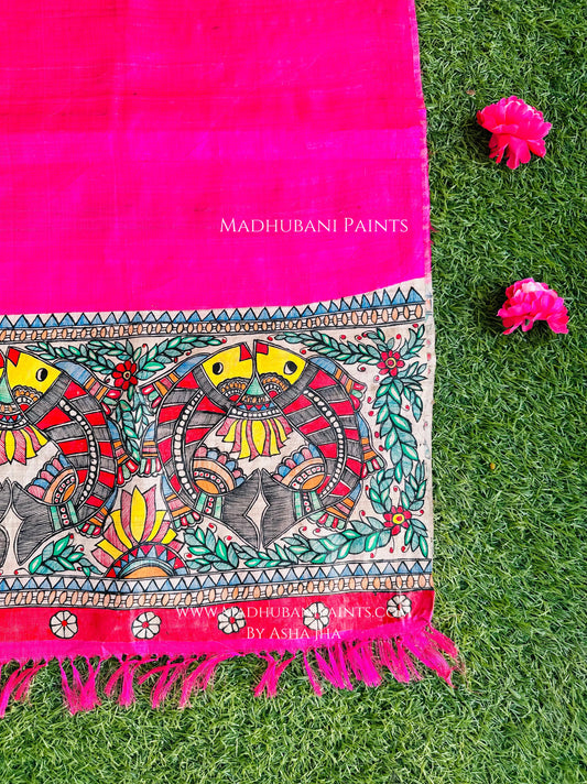 Mithila Surmai Tussar Silk Stole