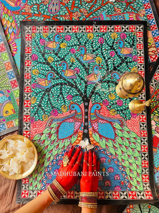 Fish Pond Mithila Wall Hanging