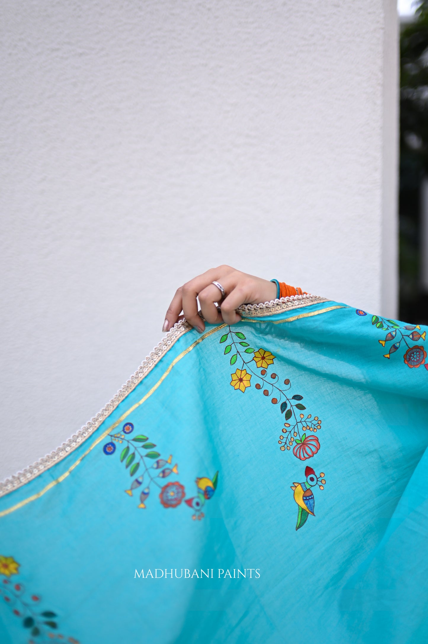 NEELA AASMAN SAREE BLOUSE SET