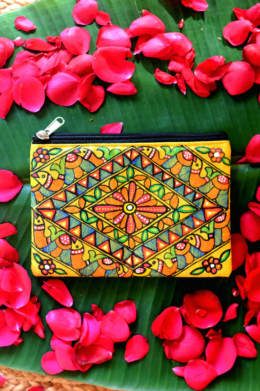 Madhubani Border Pouch