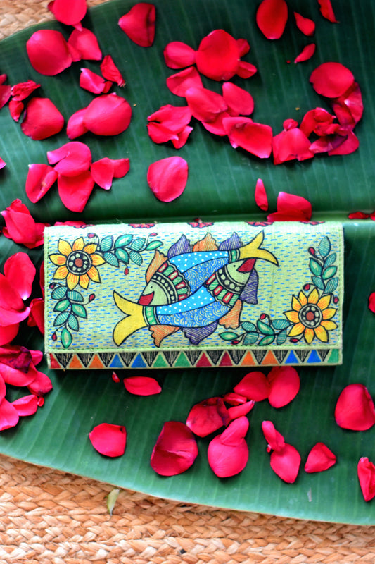 Matsya Madhubani Clutch