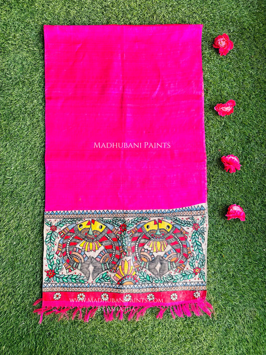Mithila Surmai Tussar Silk Stole