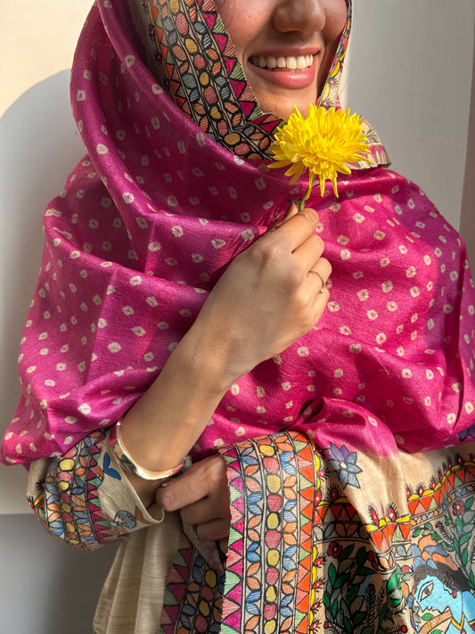 Gulabi Doli  Bandhini Dupatta