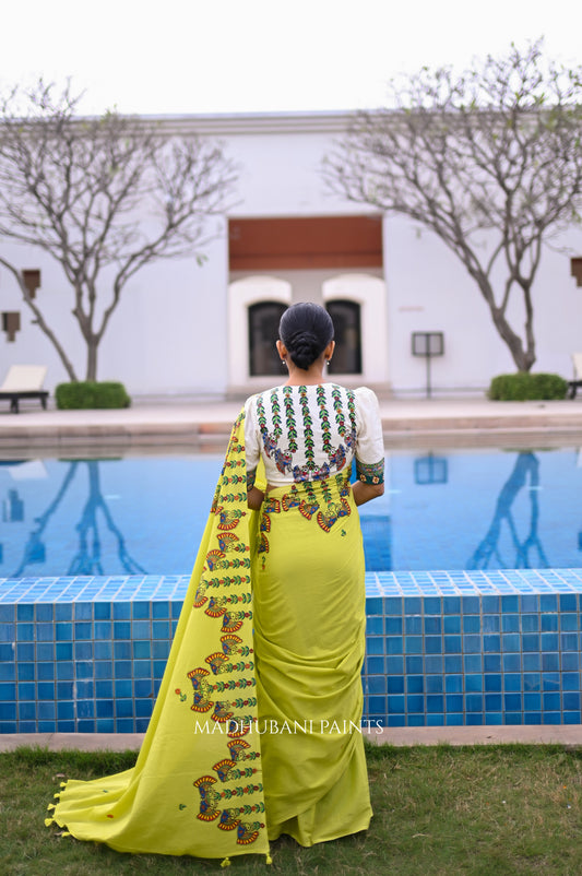 MORVAN SAREE BLOUSE SET