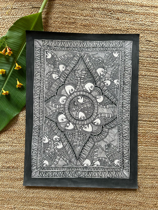 Matsya Mandala Mithila Wall Hanging