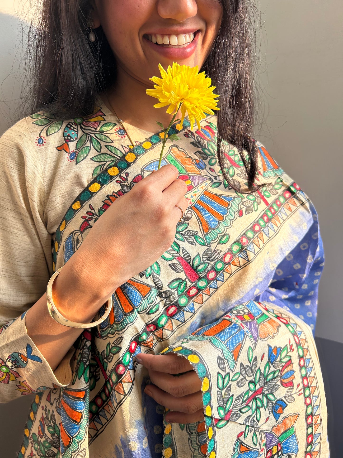 Aasmani Mor Bandhini Dupatta