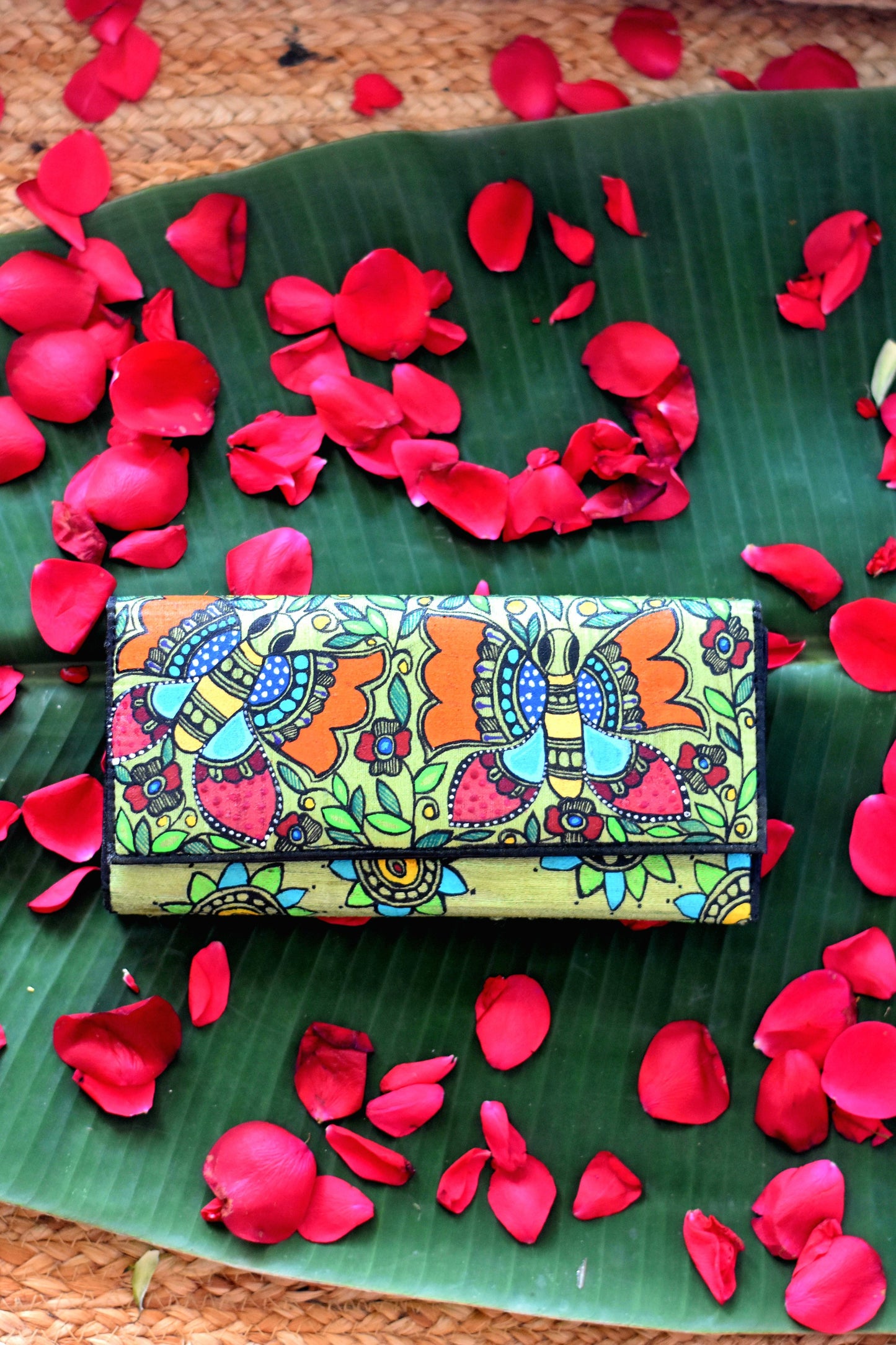 Butterfly Madhubani Clutch