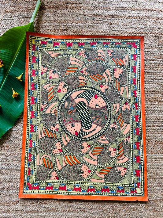 Samundra Matsya Manjari Mithila Wall Hanging