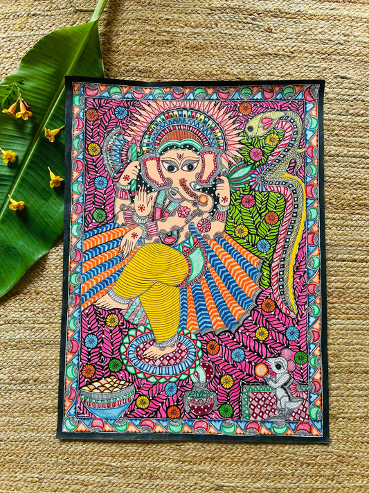 Ganesh Mithila Wall Hanging