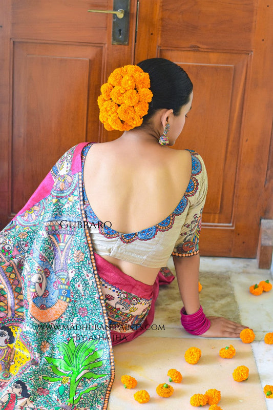 GAYATRI Handpainted Madhubani Blouse