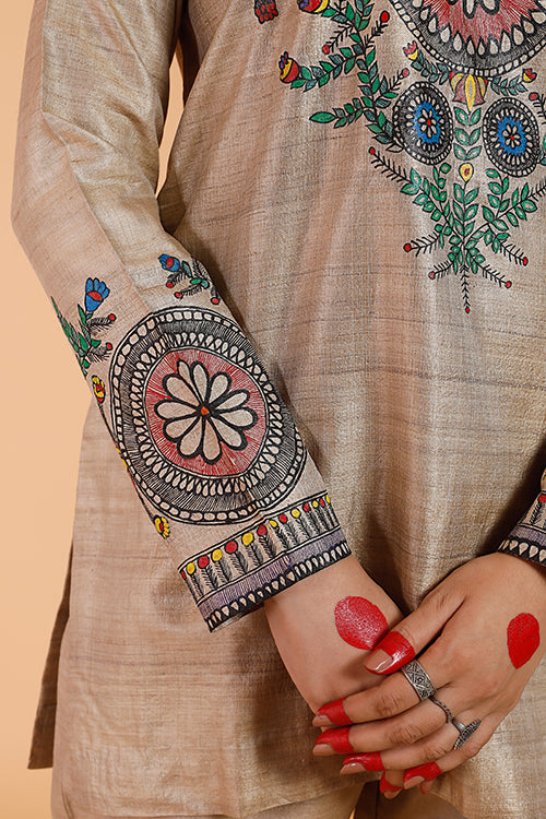 Hand Painted Cotton Bandi – Mithila Gram