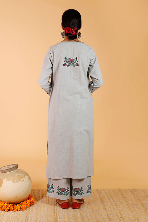 'Manmohana Surmai Leela' Handpainted Madhubani Cotton Pant