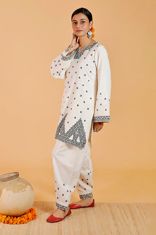 'Videha Maithil' Handpainted Madhubani Cotton Kurta